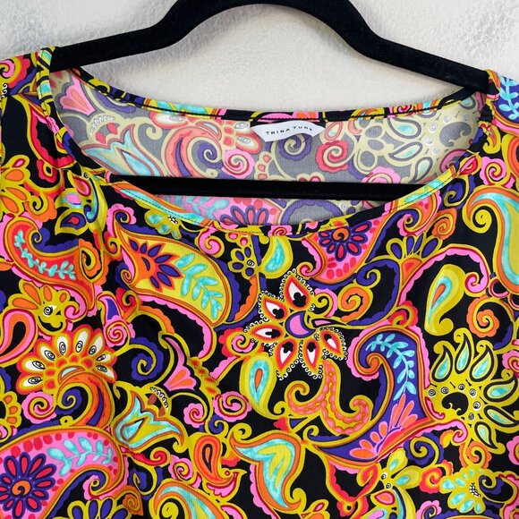 NEW Trina Turk Womens Medium Multicolor Paisley Coverup Up Dress - Picture 8 of 12